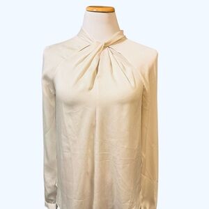 Banana Republic Twist NeckElegant Cream Blouse